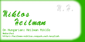 miklos heilman business card